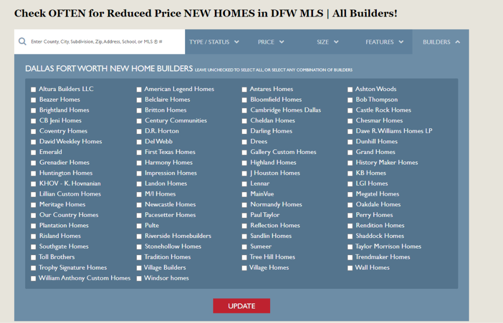 Select Indivdual or groups of builders!
